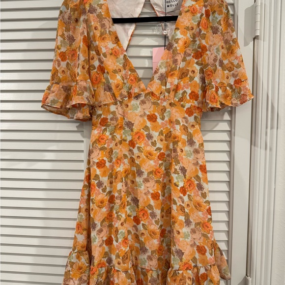 Hello Molly Dresses & Skirts - Hello Molly Orange and Cream Floral Dress